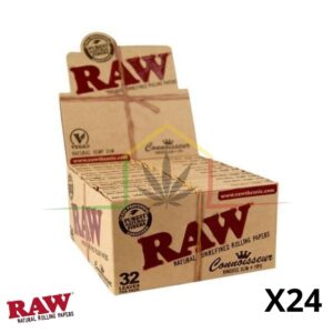 caja de 24 librillos de papel raw slim + tips