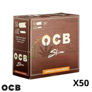caja 50 paquetes OCB slim Virgin