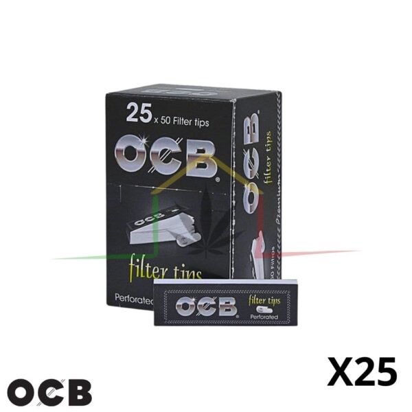caja 25 filtros cartón OCB para boquillas